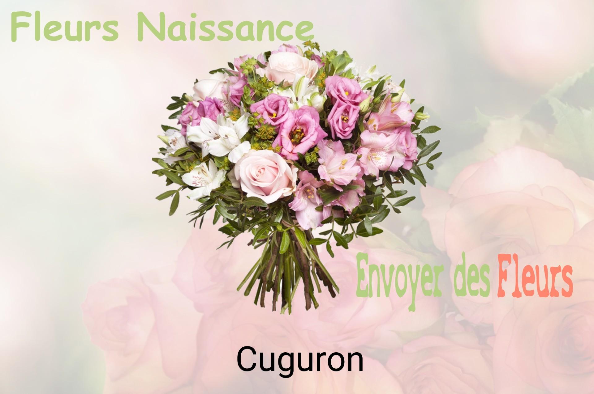 Bouquet de fleurs de naissance livré à Cuguron